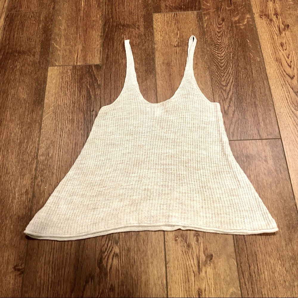GUC American Eagle Oatmeal Knit Tank (Adult Extra Small)